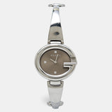  Shop Authentic Gucci Guccissima Brown Dial Silver Steel Strap Watch For Women - YA134302 - Luxxuri
