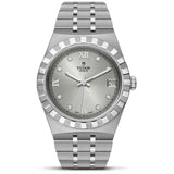  Shop Authentic Tudor Royal Day Date Diamonds Automatic Silver Dial Silver Steel Strap Watch for Men - M28600-0002 - Luxxuri