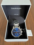  Shop Authentic Calvin Klein City Chronograph Blue Dial Silver Steel Strap Watch for Men - K2G2714N - Luxxuri