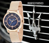  Shop Authentic Maserati Epoca Blue Dial Rose Gold Mesh Strap Watch For Women - R8853118503 - Luxxuri