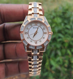  Shop Authentic Bulova Crystal Mother of Pearl Dial Rose Gold Steel Strap Watch for Women - 98L197 - Luxxuri