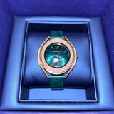  Shop Authentic Swarovski Crystalline Aura Green Dial Green Leather Strap Watch for Women - 5644078 - Luxxuri