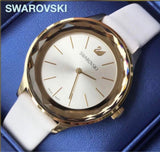  Shop Authentic Swarovski Octea Nova Quartz White Dial White Leather Strap Watch for Women - 5295337 - Luxxuri