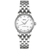  Shop Authentic Mido Baroncelli III Automatic Diamonds White Dial Silver Steel Strap Watch For Women - M7600.4.66.1 - Luxxuri
