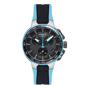  Shop Authentic Tissot T Race Cycling Chronograph Black Dial Two Tone Rubber Strap Watch For Men - T111.417.37.441.05 - Luxxuri