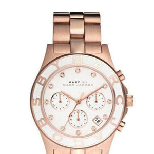  Shop Authentic Marc Jacobs Blade Chronograph White Dial Rose Gold Steel Strap Watch for Women - MBM3082 - Luxxuri