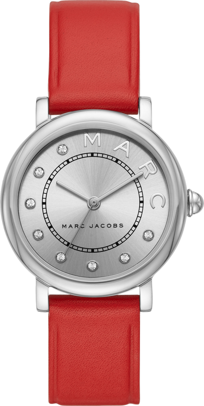  Shop Authentic Marc Jacobs Roxy Silver Dial Red Leather Strap Watch for Women - MJ1632 - Luxxuri