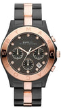 Marc Jacobs Blade Chronograph Grey Dial Two Tone Steel Strap Watch for Women - MBM3180