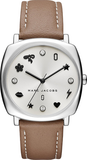  Shop Authentic Marc Jacobs Mandy Silver Dial Brown Leather Strap Watch for Women - MJ1563 - Luxxuri