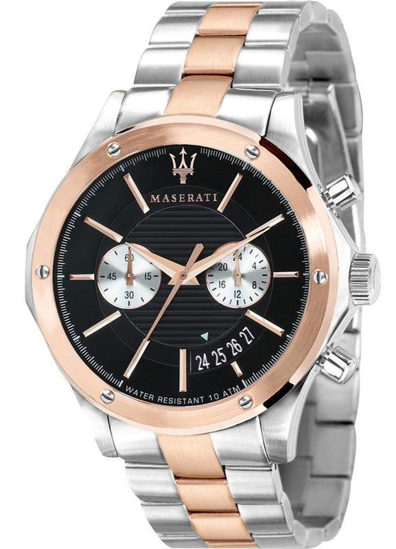  Shop Authentic Maserati Circuito Chronograph Black Dial Two Tone Steel Strap Watch For Men - R8873627004 - Luxxuri