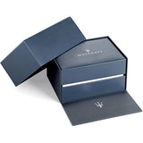  Shop Authentic Maserati Triconic Chronograph White Dial Blue Leather Strap Watch For Men - R8871639001 - Luxxuri