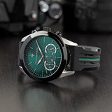  Shop Authentic Maserati Traguardo Chronograph Green Dial Black Silicone Strap Watch For Men - R8871612043 - Luxxuri