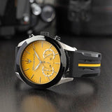  Shop Authentic Maserati Traguardo Chronograph Yellow Dial Black Silicone Strap Watch For Men - R8871612045 - Luxxuri