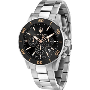  Shop Authentic Maserati Competizione Chronograph Black Dial Silver Steel Strap Watch For Men - R8873600003 - Luxxuri
