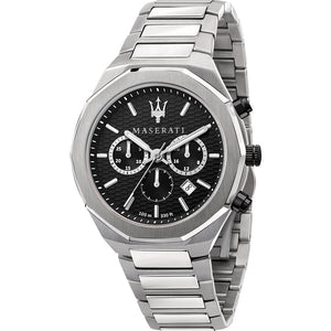  Shop Authentic Maserati Stile Chronograph Black Dial Silver Steel Strap Watch For Men - R8873642004 - Luxxuri