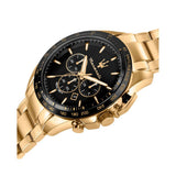 Shop Authentic Maserati Traguardo Chronograph Black Dial Gold Steel Strap Watch For Men - R8873612041 - Luxxuri