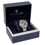  Shop Authentic Maserati Stile Skeleton Automatic Black Dial Silver Steel Strap Watch For Men - R8823142002 - Luxxuri