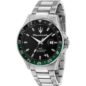  Shop Authentic Maserati SFIDA Chronograph Black Dial Silver Steel Strap Watch For Men - R8853140005 - Luxxuri