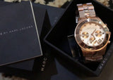  Shop Authentic Marc Jacobs Blade Chronograph Rose Gold Dial Rose Gold Steel Strap Watch for Women - MBM3102 - Luxxuri