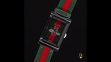  Shop Authentic Gucci G Frame Quartz Green & Red Mother of Pearl Dial Multicolor Leather Strap Watch For Women - YA147408 - Luxxuri