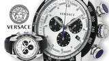  Shop Authentic Versace V-Ray Quartz Silver Dial Black Leather Strap Watch for Men - VDB010014 - Luxxuri