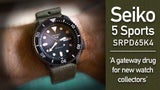  Shop Authentic Seiko 5 Sport Automatic Black Dial Green Nylon Strap Watch For Men - SRPD65K4 - Luxxuri