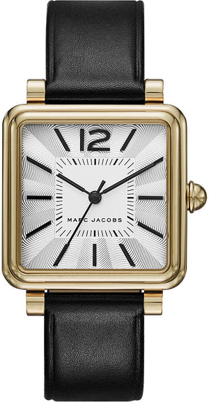 Shop Authentic Marc Jacobs Vic Silver Dial Black Leather Strap Watch for Women - MJ1437 - Luxxuri