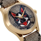  Shop Authentic Gucci G-Timeless Brown Dial Brown Leather Strap Unisex Watch - YA1264057 - Luxxuri