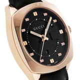  Shop Authentic Gucci GG2570 Quartz Black Dial Black Leather Strap Watch For Men - YA142309 - Luxxuri