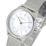  Shop Authentic Calvin Klein Minimal White Dial Silver Mesh Bracelet Watch for Women - K3M23126 - Luxxuri