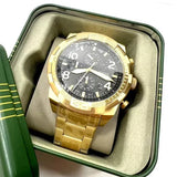  Shop Authentic Fossil Bronson Chronograph Black Dial Gold Steel Strap Watch for Men - FS5877 - Luxxuri