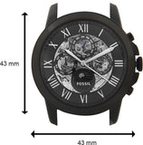  Shop Authentic Fossil Grant Automatic Black Dial Black Leather Strap Watch for Men - ME3028 - Luxxuri