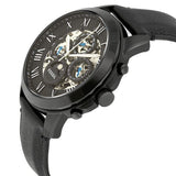  Shop Authentic Fossil Grant Automatic Black Dial Black Leather Strap Watch for Men - ME3028 - Luxxuri