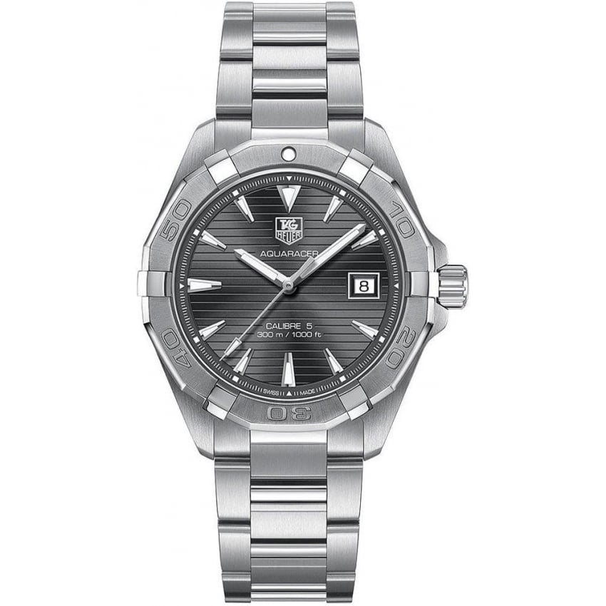  Shop Authentic Tag Heuer Aquaracer Automatic Anthracite Grey Dial Silver Steel Strap Watch for Men - WAY2113.BA0928 - Luxxuri