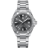 Shop Authentic Tag Heuer Aquaracer Automatic Anthracite Grey Dial Silver Steel Strap Watch for Men - WAY2113.BA0928 - Luxxuri
