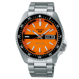  Shop Authentic Seiko 5 Sports Double Hurricane Retro Orange Dial Silver Steel Strap Watch For Men - SRPK11K1 - Luxxuri