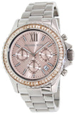  Shop Authentic Michael Kors Everest Chronograph Gold Dial Silver Steel Strap Watch For Women - MK5870 - Luxxuri