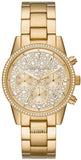  Shop Authentic Michael Kors Ritz Chronograph Gold Dial Gold Steel Strap Watch For Women - MK7310 - Luxxuri