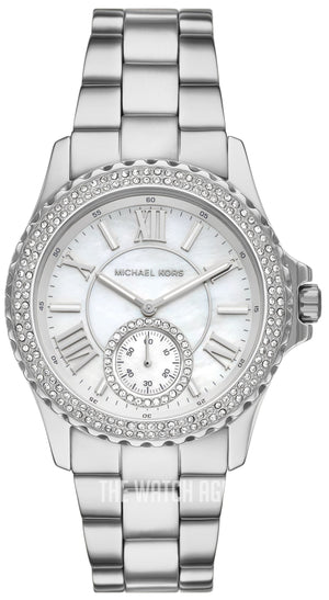  Shop Authentic Michael Kors Everest Three hand Silver Dial Silver Steel Strap Watch For Women - MK7403 - Luxxuri