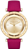  Shop Authentic Michael Kors Averi Gold Dial Pink Leather Strap Watch for Women - MK2525 - Luxxuri