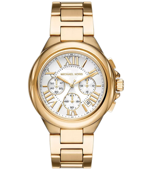  Shop Authentic Michael Kors Camille Chronograph White Dial Gold Steel Strap Watch For Women - MK7270 - Luxxuri