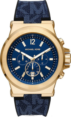  Shop Authentic Michael Kors Dylan Chronograph Blue Dial Blue Rubber Strap Watch For Men - MK8936 - Luxxuri