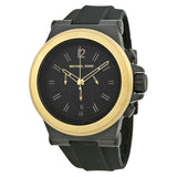  Shop Authentic Michael Kors Dylan Chronograph Quartz Black Dial Black Rubber Strap Watch For Men - MK8383 - Luxxuri
