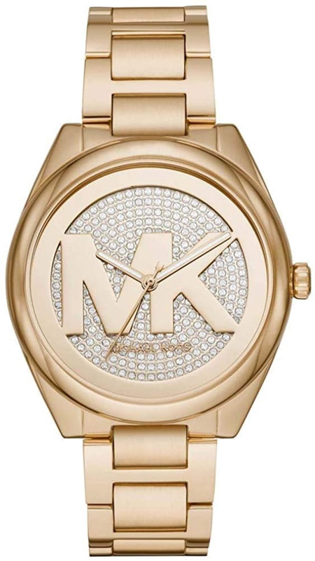  Shop Authentic Michael Kors Janelle Quartz Gold Dial Gold Steel Strap Watch For Women - MK7088 - Luxxuri