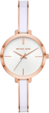  Shop Authentic Michael Kors Jaryn Analog White Dial Two Tone Steel Strap Watch For Women - MK4342 - Luxxuri