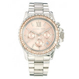  Shop Authentic Michael Kors Everest Chronograph Gold Dial Silver Steel Strap Watch For Women - MK5870 - Luxxuri