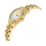  Shop Authentic Michael Kors Lexington Quartz Silver Dial Gold Steel Strap Watch For Women - MK3229 - Luxxuri