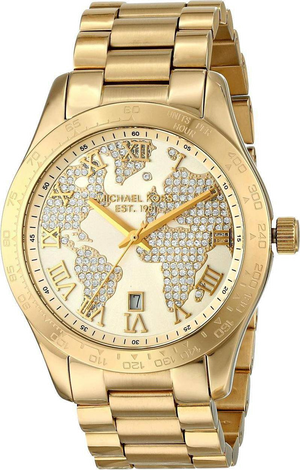  Shop Authentic Michael Kors Layton Chronograph Gold Dial Gold Steel Strap Watch for Women - MK5959 - Luxxuri