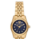  Shop Authentic Michael Kors Lexington Three-Hand Blue Dial Gold Steel Strap Watch for Women - MK4802 - Luxxuri