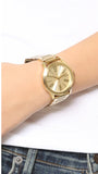  Shop Authentic Michael Kors Hartman Quartz Gold Dial Gold Steel Strap Watch For Women - MK3490 - Luxxuri